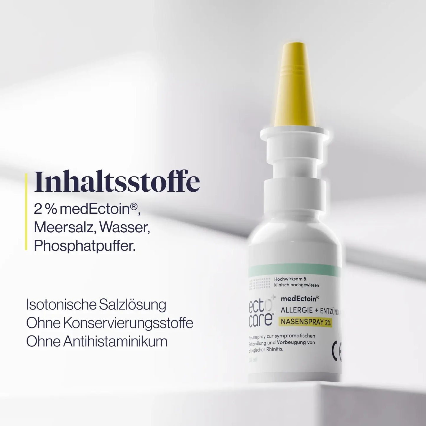 
                  
                    medEctoin® Allergie + Entzündung Nasenspray 2% 20 ml
                  
                