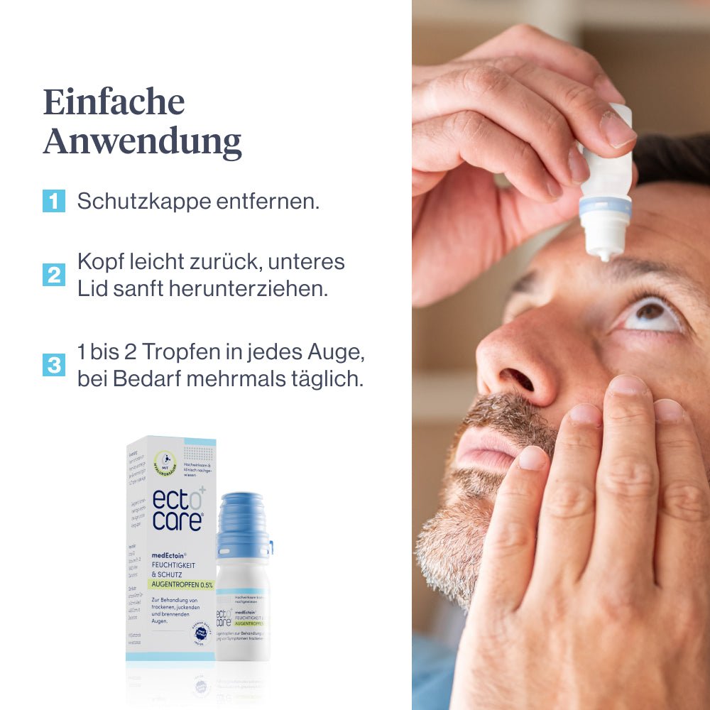 
                  
                    medEctoin® Feuchtigkeit & Schutz Augentropfen 0.5% 10ml
                  
                