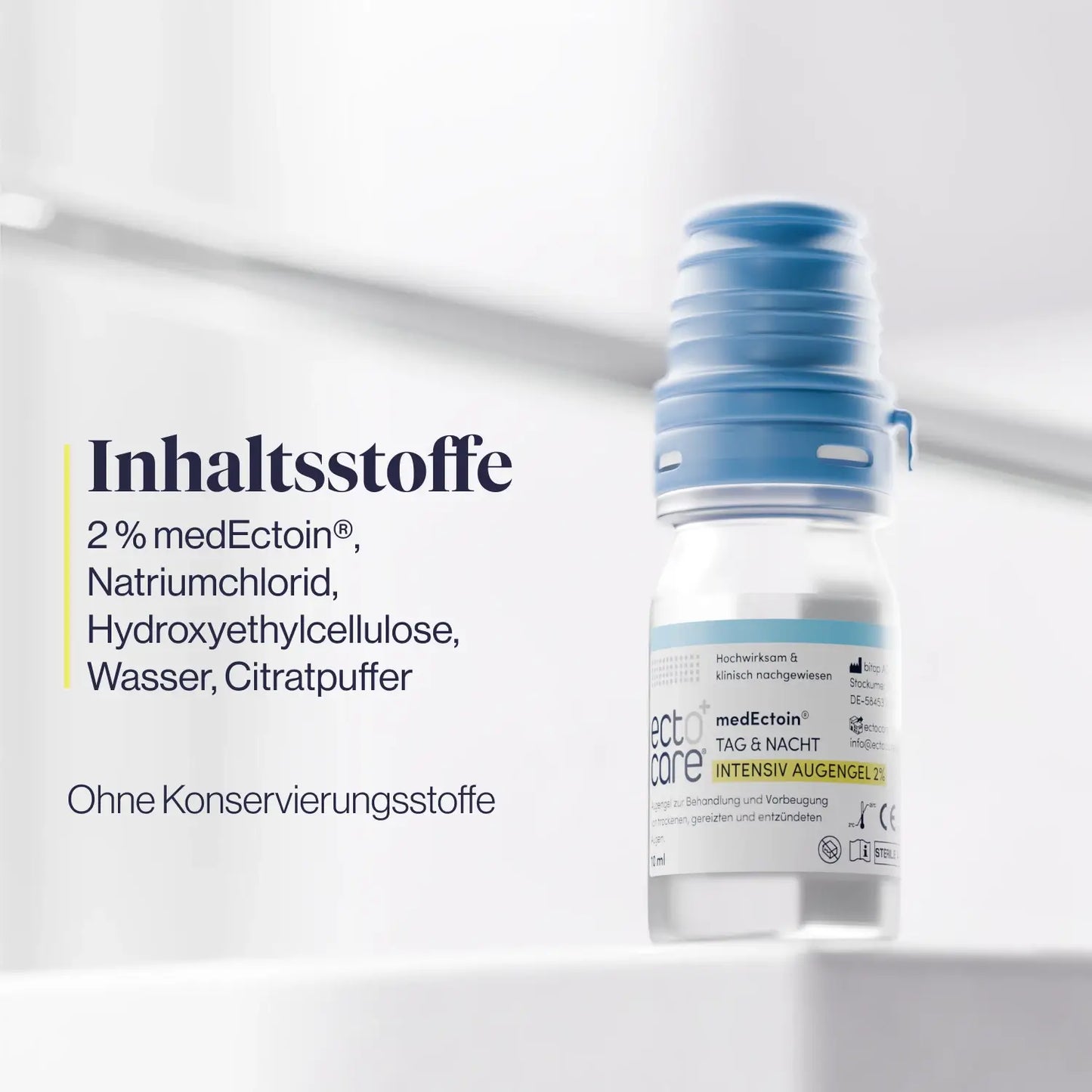 
                  
                    medEctoin® Tag & Nacht Intensiv Augengel 2% 10ml
                  
                