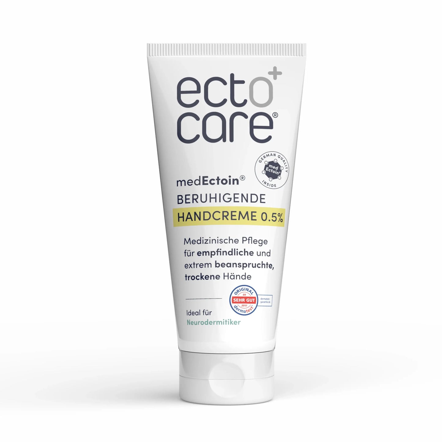 
                  
                    Tube ectocare medEctoin beruhigende Handcreme 0,5 Prozent für empfindliche, trockene Hände, medizinische Pflege
                  
                