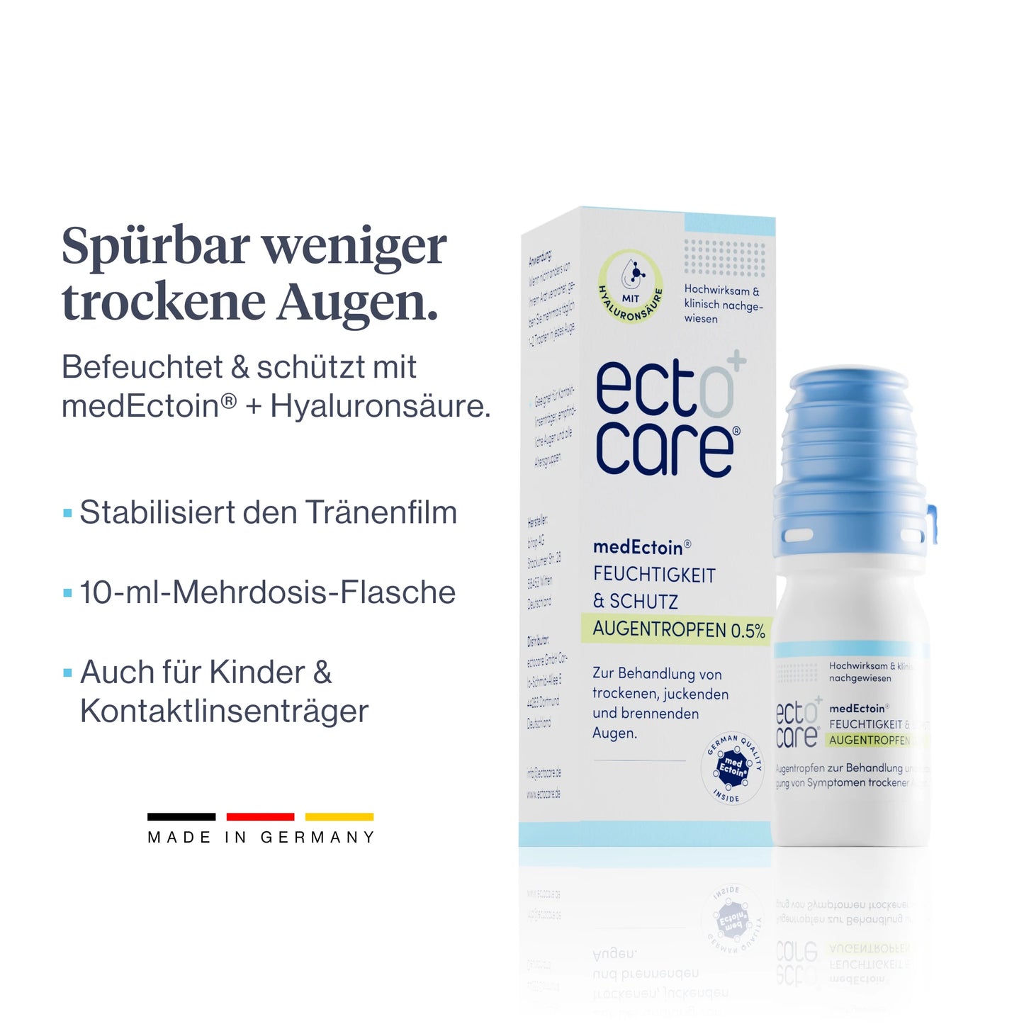 
                  
                    medEctoin® Feuchtigkeit & Schutz Augentropfen 0.5% 10ml
                  
                