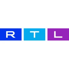 Logo von RTL, bestehend aus den Buchstaben 'R', 'T' und 'L' in blauen, hellblauen und lila Kästen.